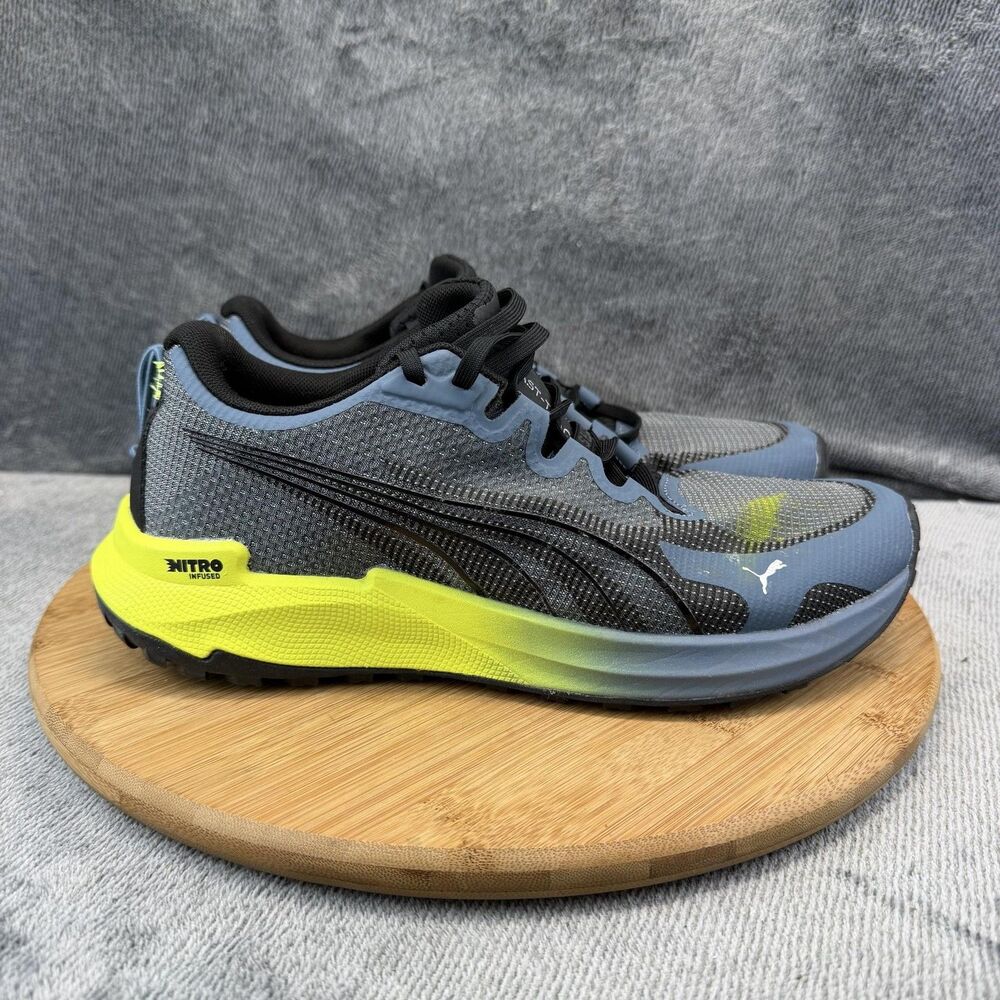 PUMA Seasons Nitro Shoes Womens Size 9.5 Gray Yellow Trail Sneakers 377046-03